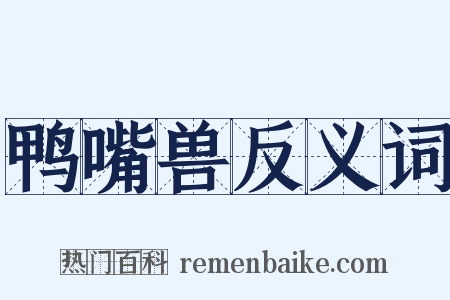 鸭嘴兽反义词是什么意思的图片